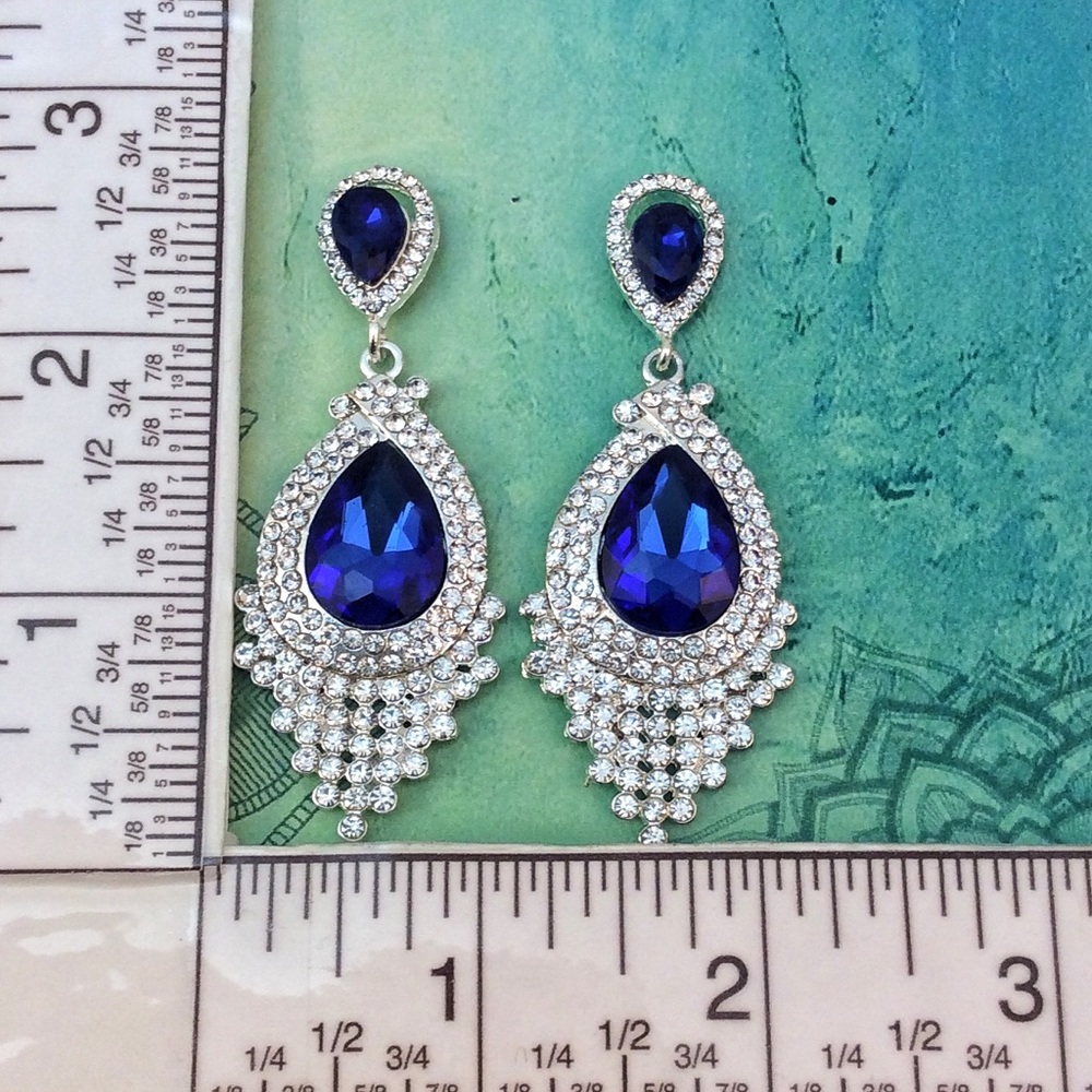 Blue Crystal Chandeliers   e4 - Picture 3 of 3